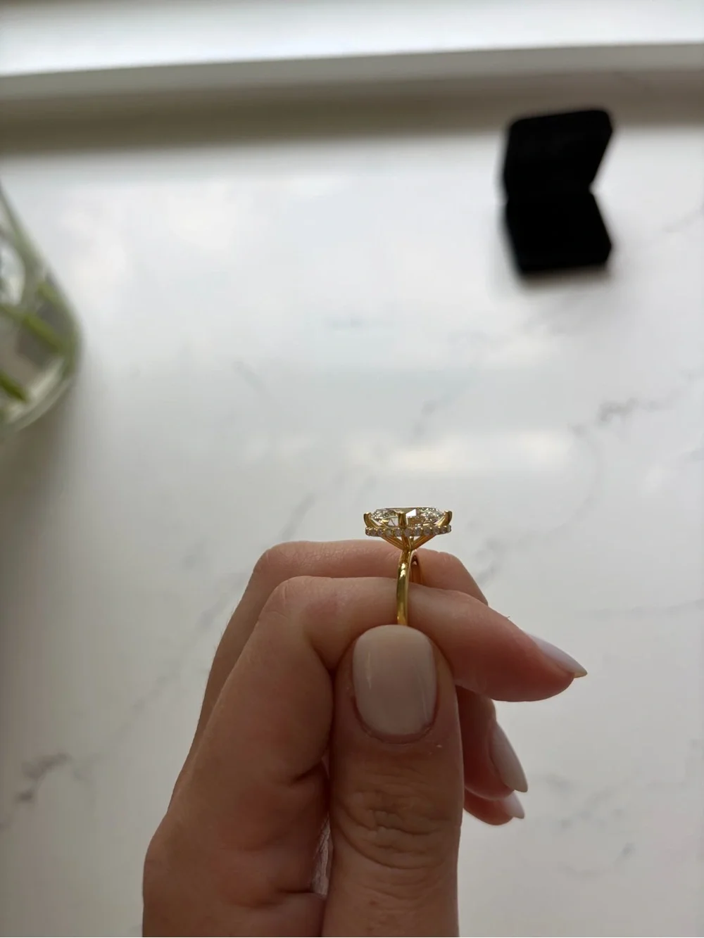 4.04 CT Oval IGI Certified Lab Diamond with Antique Setting in 14k Yellow Gold